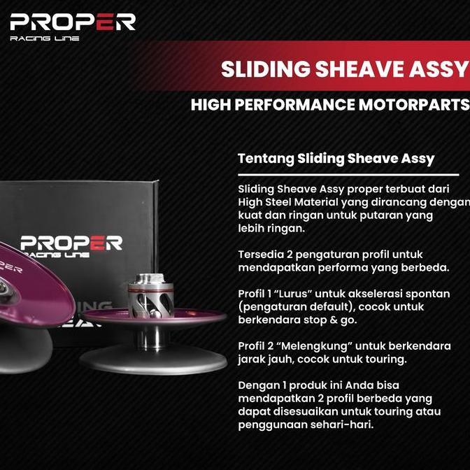 Jual SECONDARY SLIDING SHEAVE PROPER RACING LINE BEAT FI SCOOPY FI ...