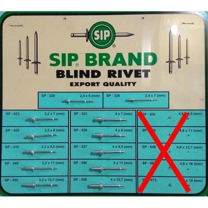 Jual Dnabig- Sip - Paku Rivet / Blind Rivet - Kode Sp 329 - Ukuran ...