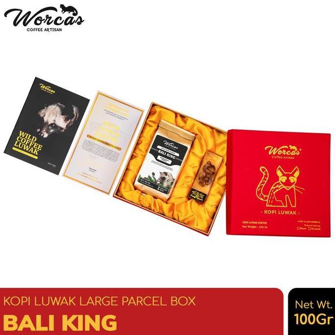 Jual WORCAS Kopi Luwak Liar Bali King Large Gift Box 100Gr - Kopi