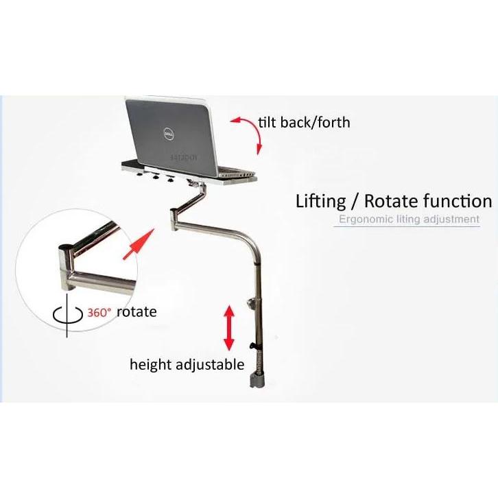 Jual OK 170 Laptop wall Mount Adjustable bedside Computer Monitor ...