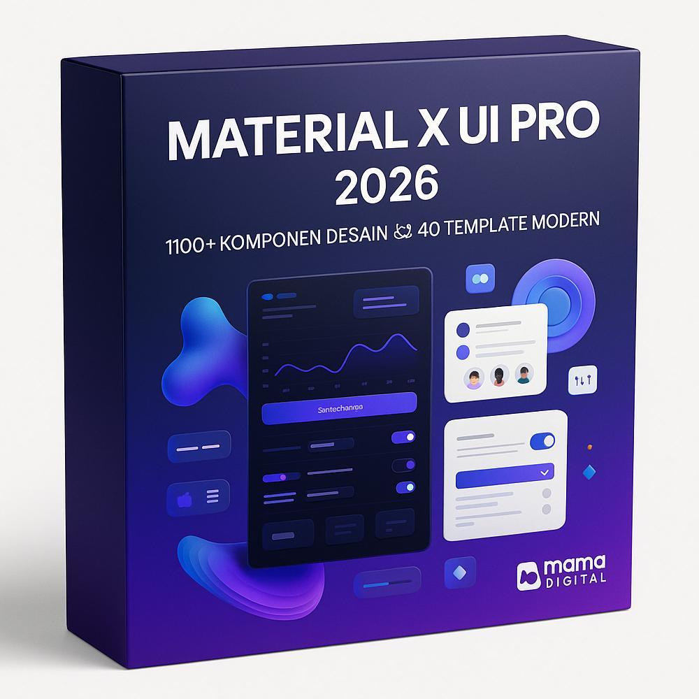 Jual READY Material Figma UI Pro 2026 1100+ Komponen Desain & 40 ...