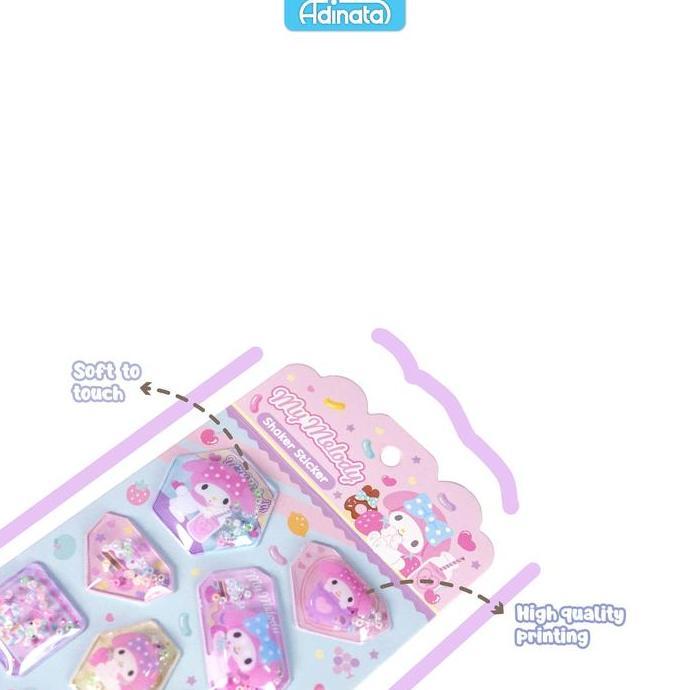 Jual Sedia My Melody Kuromi Shaker Stickers 2533-6118 - Adinata ...