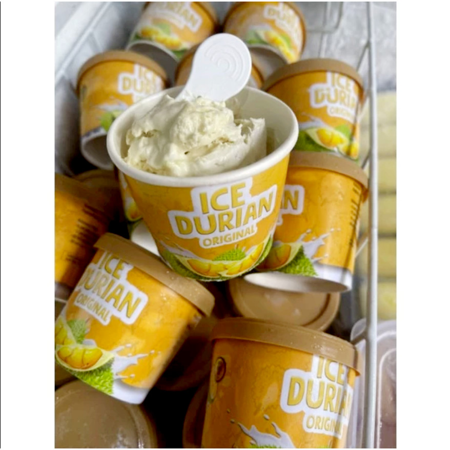 Jual ICE CREAM DURIAN PREMIUM 100 ml - Es Krim Durian Asli dengan Rasa ...