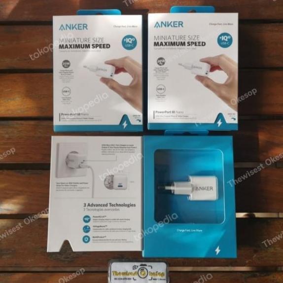 Jual HARGA DISC - Adapter Charger PD Anker Powerport III Nano 20W A2633 ...