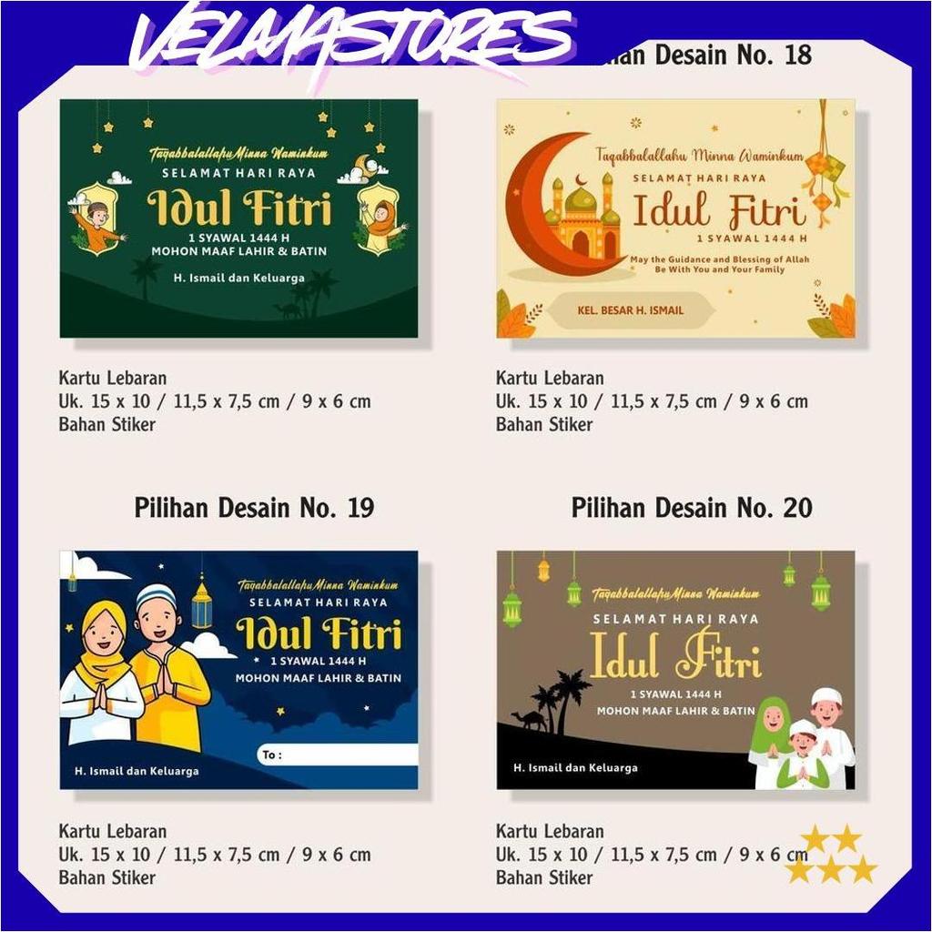 Jual Stiker Lebaran Parcel Hari Raya Idul Fitri Custom Kekinian ...