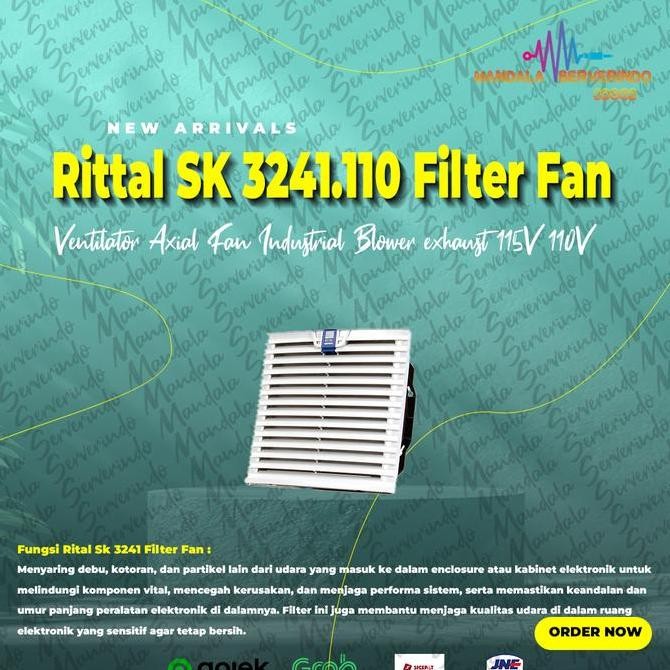 Jual Rittal SK 3241.110 TopTherm Filter Fan Unit Ventilator Axial Fan ...