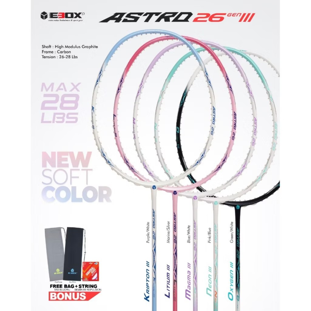 Jual Raket Badminton Ebox Astro 26 100% Original | Shopee Indonesia