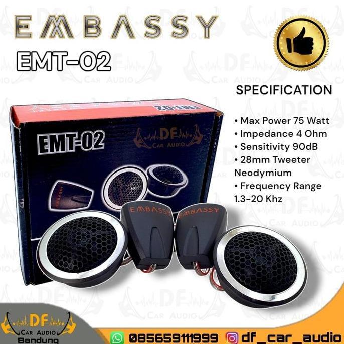 Jual NEW Tweeter Mobil EMBASSY EMT 02 | Shopee Indonesia