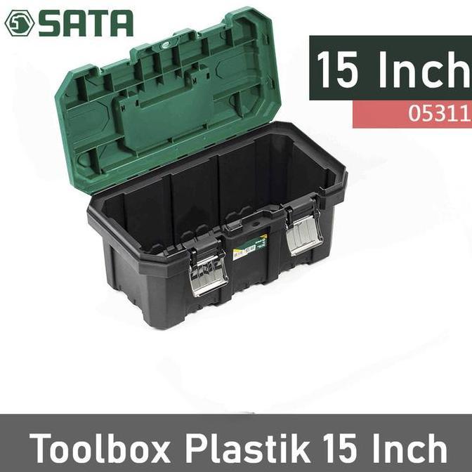 Jual Sata Tool Box Perkakas 05311 Sata / Toolbox Plastik 15 Inch Hijau ...