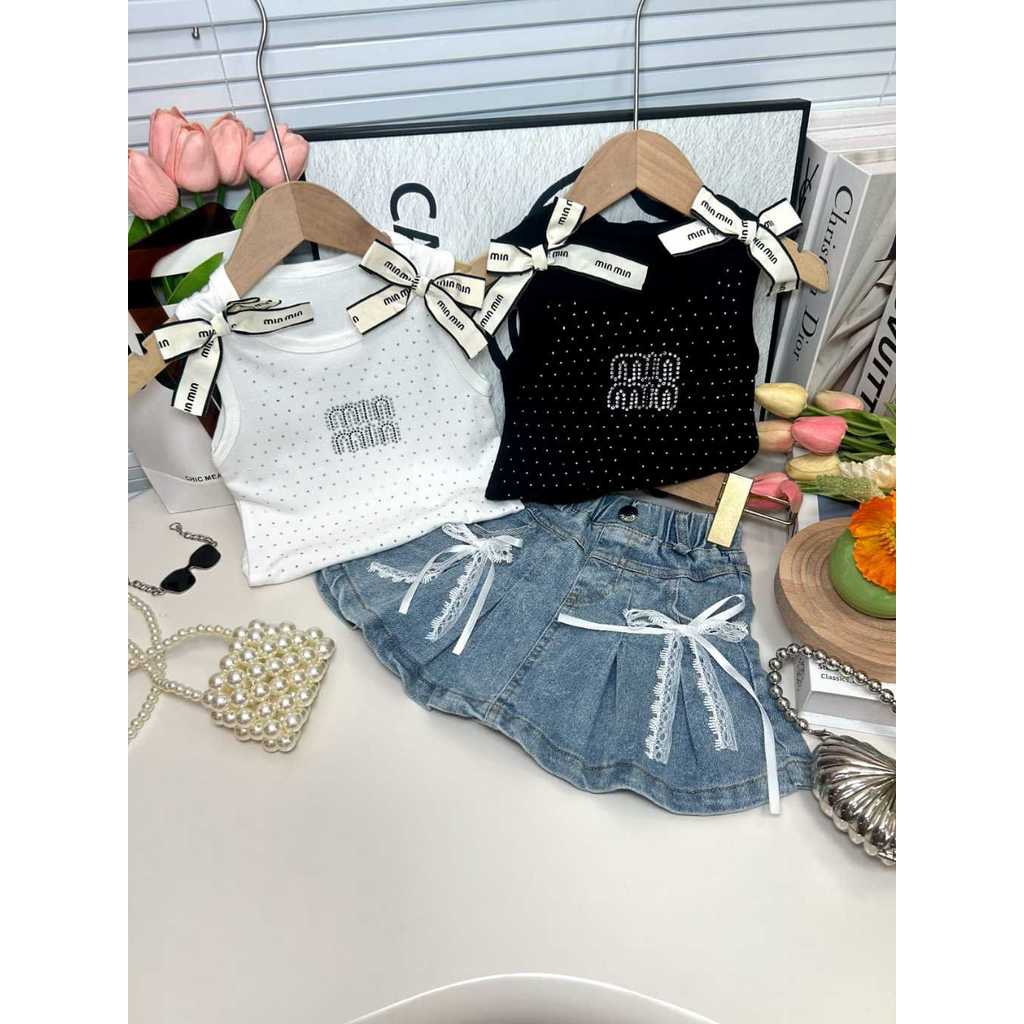 Jual [Celyne_Label] CTZ16 Baju Setelan Rok Anak Perempuan Model Pita ...