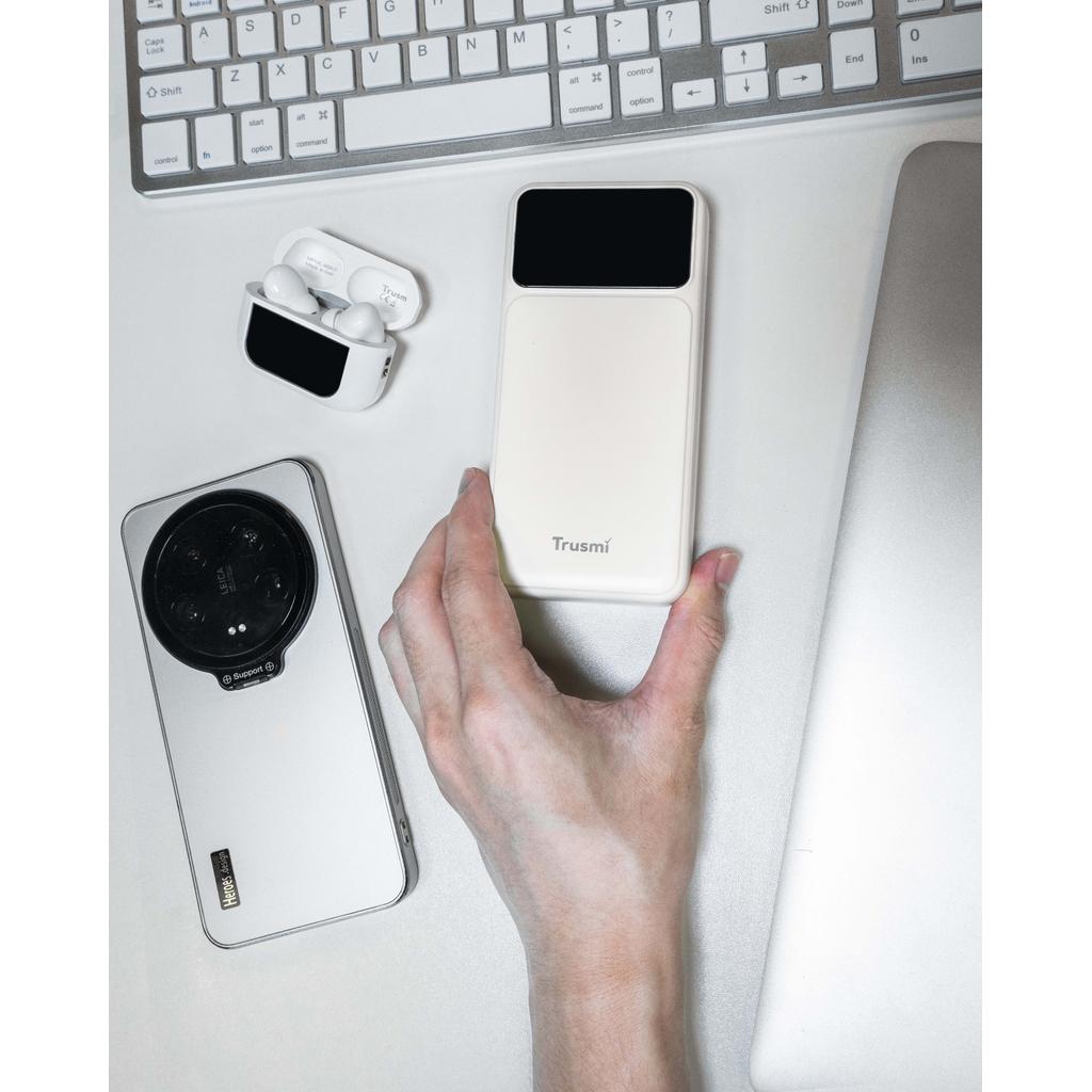 Trusmi Power Bank Dual Port 22.5w Usb-a Type-c 20.000mah Digital Display Pengisi - foto 3