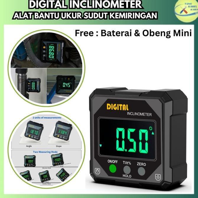 Jual Inclinometer Digital Alat Bantu Ukur Sudut Kemiringan Slope Level ...
