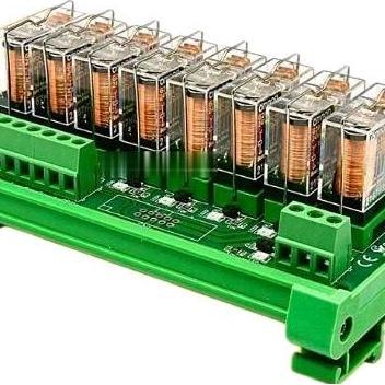 Jual 8 Channel Omron Plc Control Panel Relay Module G2R-1-E 16A 24V Dc ...