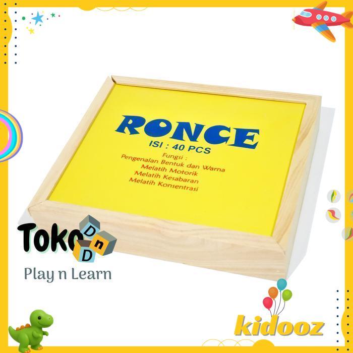 Jual MAINAN EDUKATIF / EDUKASI ANAK - BALOK KAYU RONCHE 40 RONCE KALUNG ...