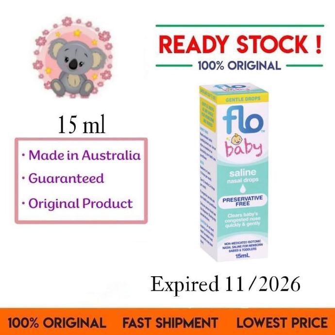 Jual Flo Baby Saline Nasal Drop 15ml _KOAL | Shopee Indonesia