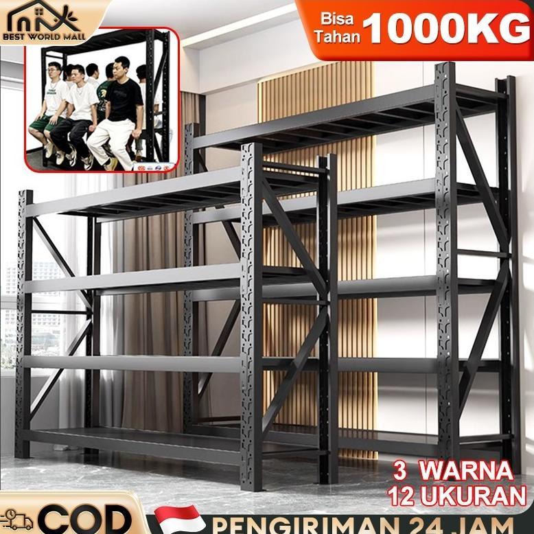 Jual BEST Rak Gudang Rak Besi Susun Daya Dukung 1000KG Rak Supermarket ...