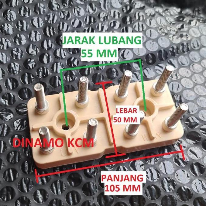 Jual Terminal Generator Block 164/184 105Mm*50Mm Jarak Lubang 55Mm ...