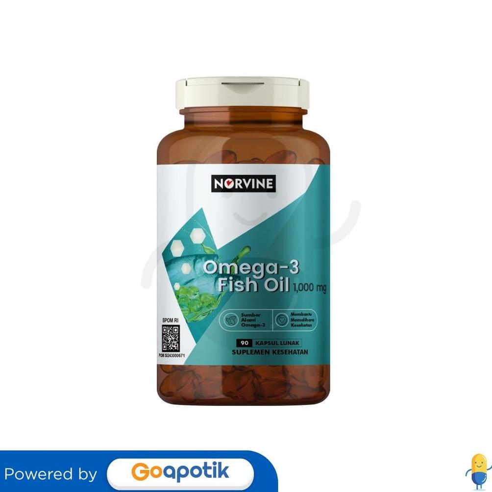 Jual Norvine Omega-3 Fish Oil Botol 90 Kapsul Original | Shopee Indonesia