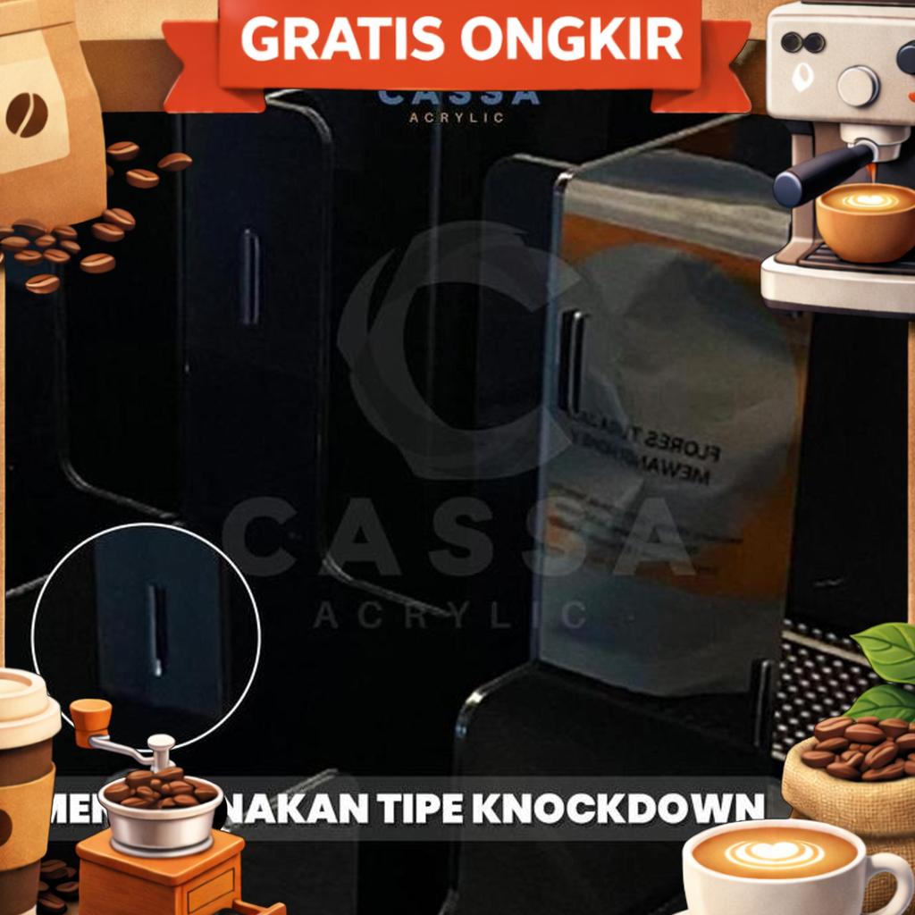Jual Rak Paper Cup Coffee Holder Organizer Akrilik 12 Slot Multifungsi ...