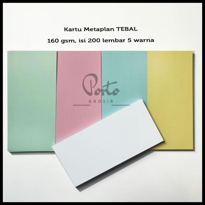 Jual Kartu Metaplan 160 Gsm Isi 200 Lbr 5 Warna Kotak Persegi Kertas ...