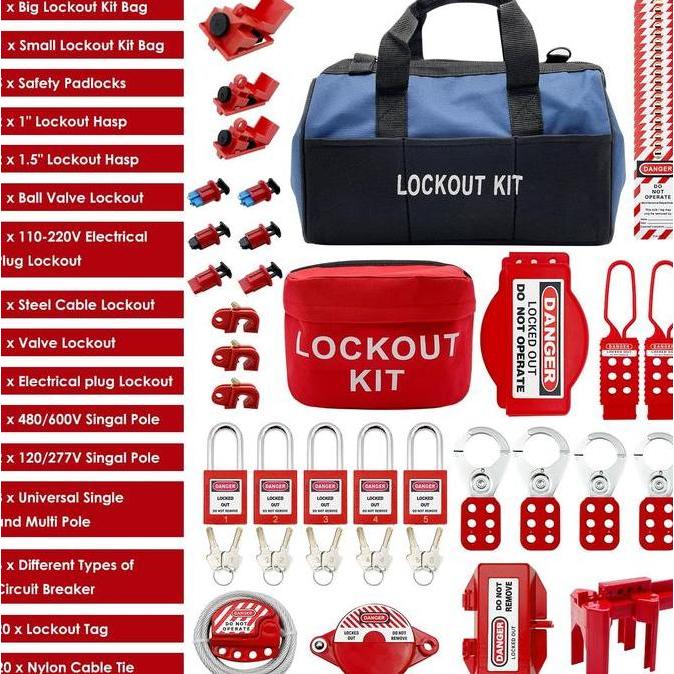 Jual REMOLACK Lockout Tagout Kit - Clamp-On Circuit Breaker Lockout ...