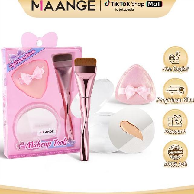 Jual Maange Kuas Makeup 3In1 Set Dengan Puff Palette Sekali Pakai Zzag ...