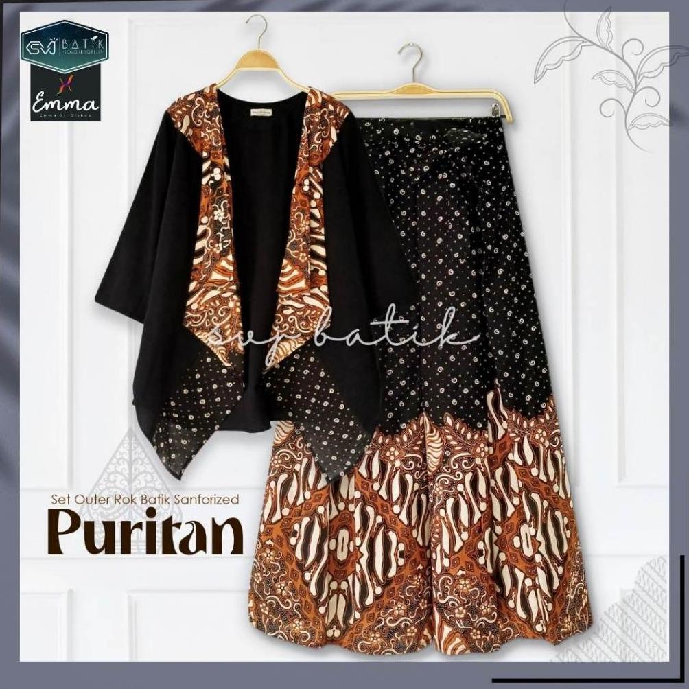 Jual BEST SELLER SET BATIK WANITA AESTHETIC OUTER DAN ROK TERBARU MOTIF ...