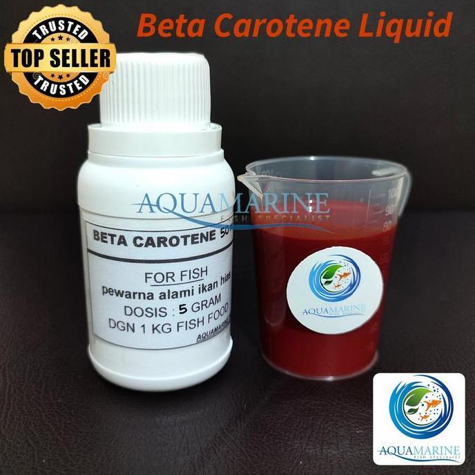 Jual BETA CAROTENE 50 ml Vitamin Ikan Hias Pigmen Merah Pewarna Ikan ...