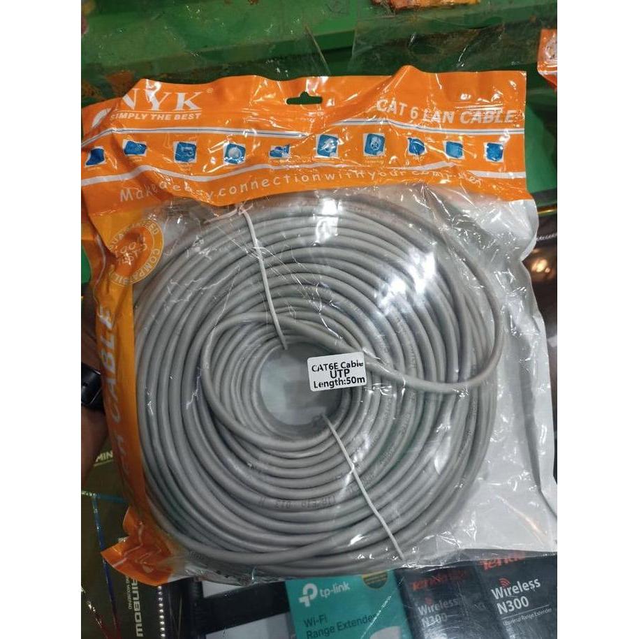 Jual NEW NYK Kabel Lan UTP Cat6E 50m / Internet / Ethernet Cable 50 ...