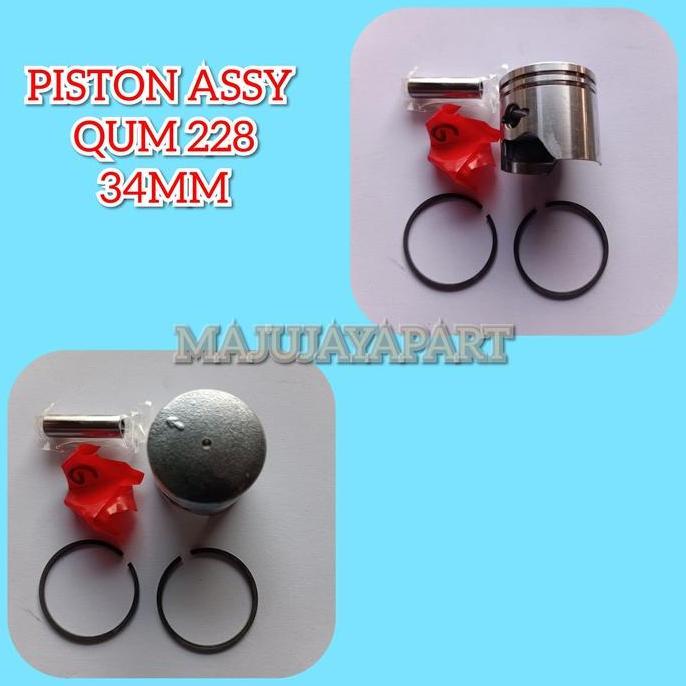 Jual seher/piston assy mesin potong rumput qum 228 34mm | Shopee Indonesia