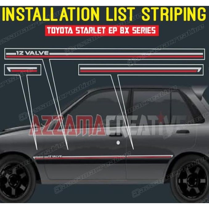 Jual Stiker List Striping Starlet kapsul | Shopee Indonesia