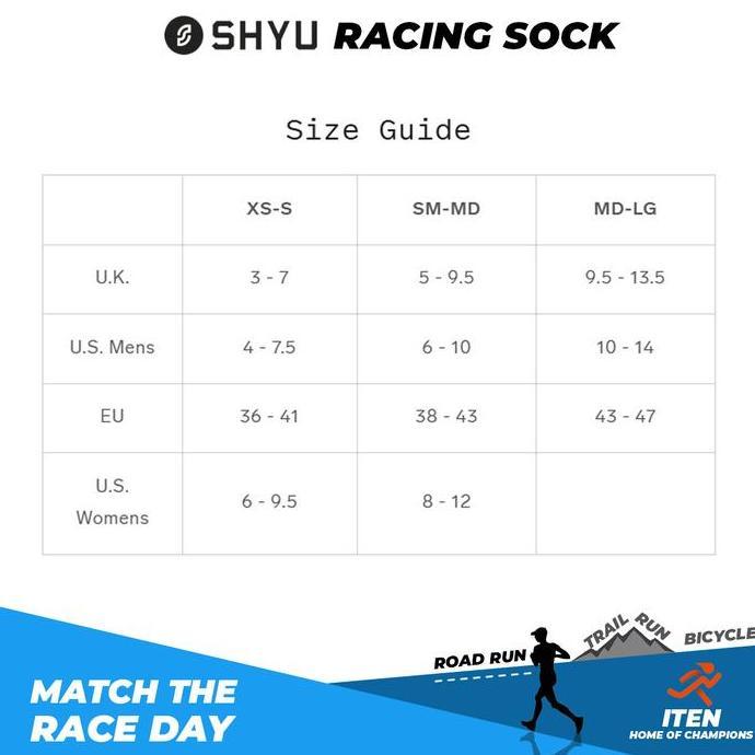 Jual Shyu racing socks half crew running kaos kaki lari performa tinggi ...