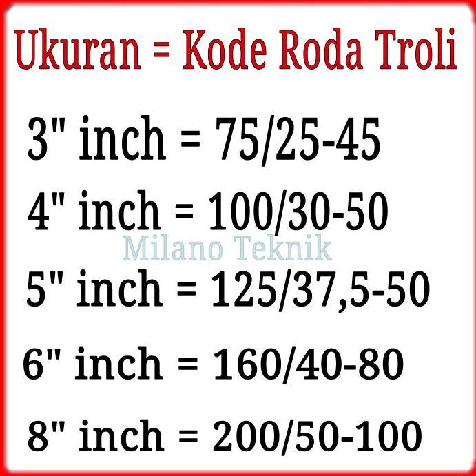 Jual Roda troli 6inch (2H+2M) Roda Karet 6 inch Roda Gerobak Roda ...
