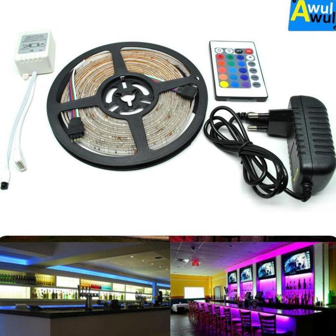 Jual NORTON Dekorasi Ruangan RGB 300 LED Strip 5 Meter 12V 2A with ...