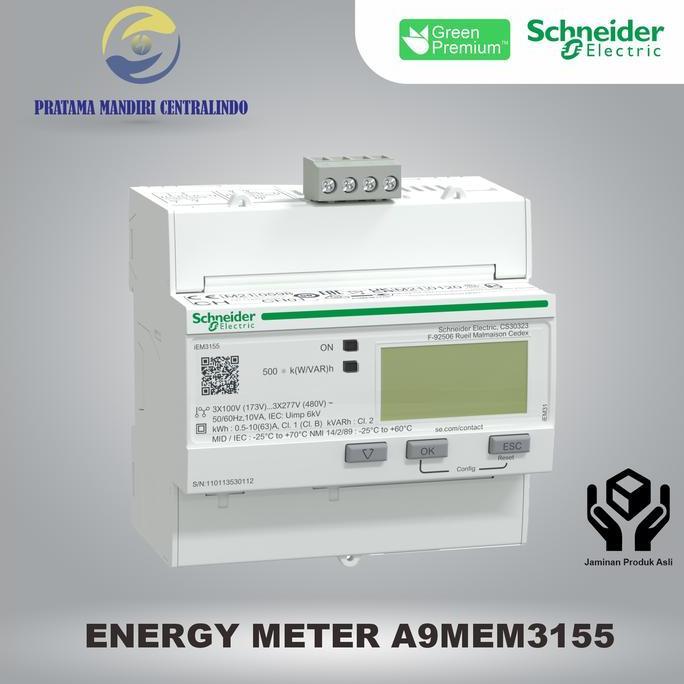 Schneider A9MEM3155 IEM3155 Energiezähler – 3-phasig, 63A, Gebraucht Aber Funktionsfähig