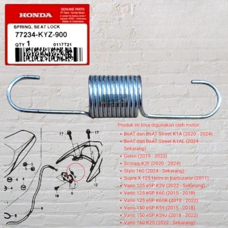 Jual (HUA LI) SPRING SEAT LOCK PER KANCINGAN JOK BELAKANG BEAT NEW K1A ...