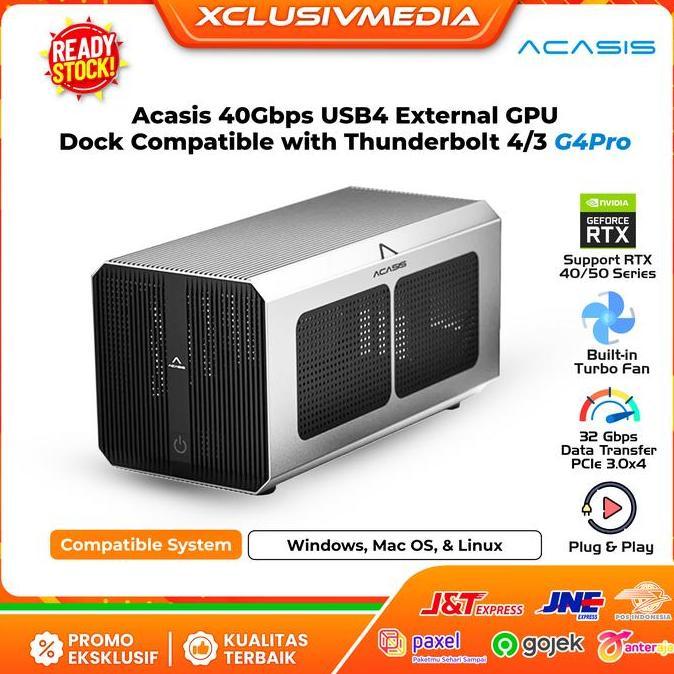 Jual promo Acasis 40Gbps USB4 External GPU/eGPU Dock Support RTX40/50 ...