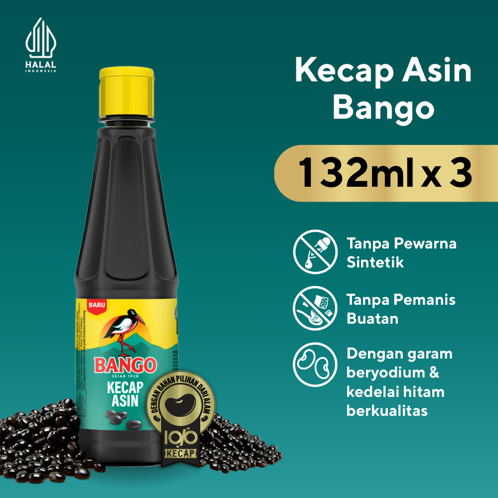 Jual BARU! BANGO KECAP ASIN 132ML x3 | Shopee Indonesia