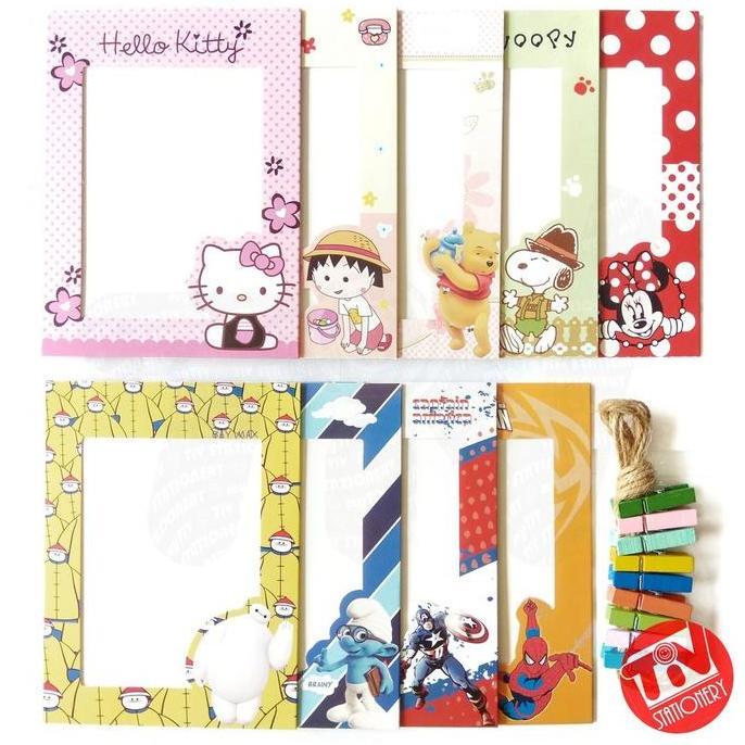 Jual Bingkai Foto / Photo Frame Gantung 4R +Wooden Clip / Jepit Kayu ...