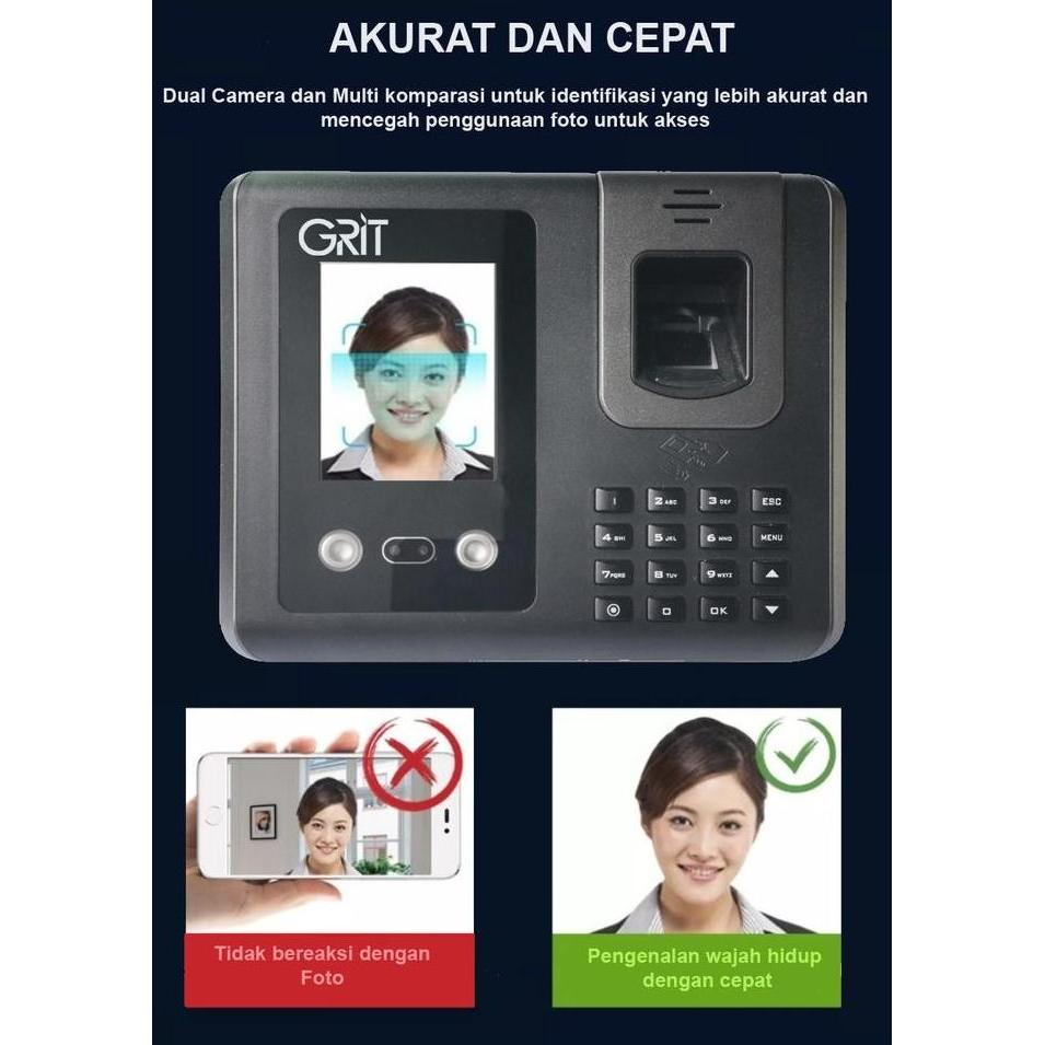 Jual Mesin Absensi Absen Sidik Jari & Wajah/Muka Fingerprint Face ...