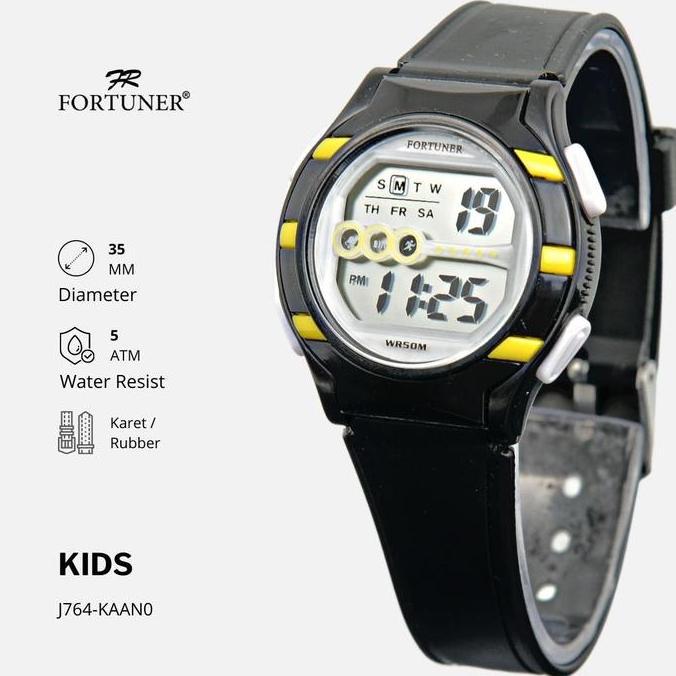 Jual Fortuner Jam Tangan Anak Digital Karet Tahan Air Original Roshan ...