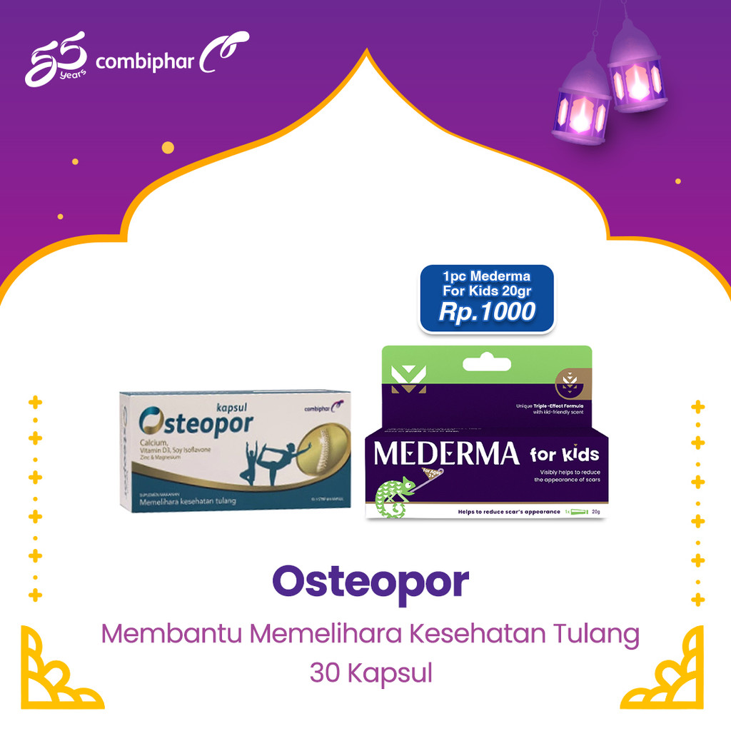 Jual Osteopor 30 Kapsul x Mederma For Kids 20gr | Shopee Indonesia
