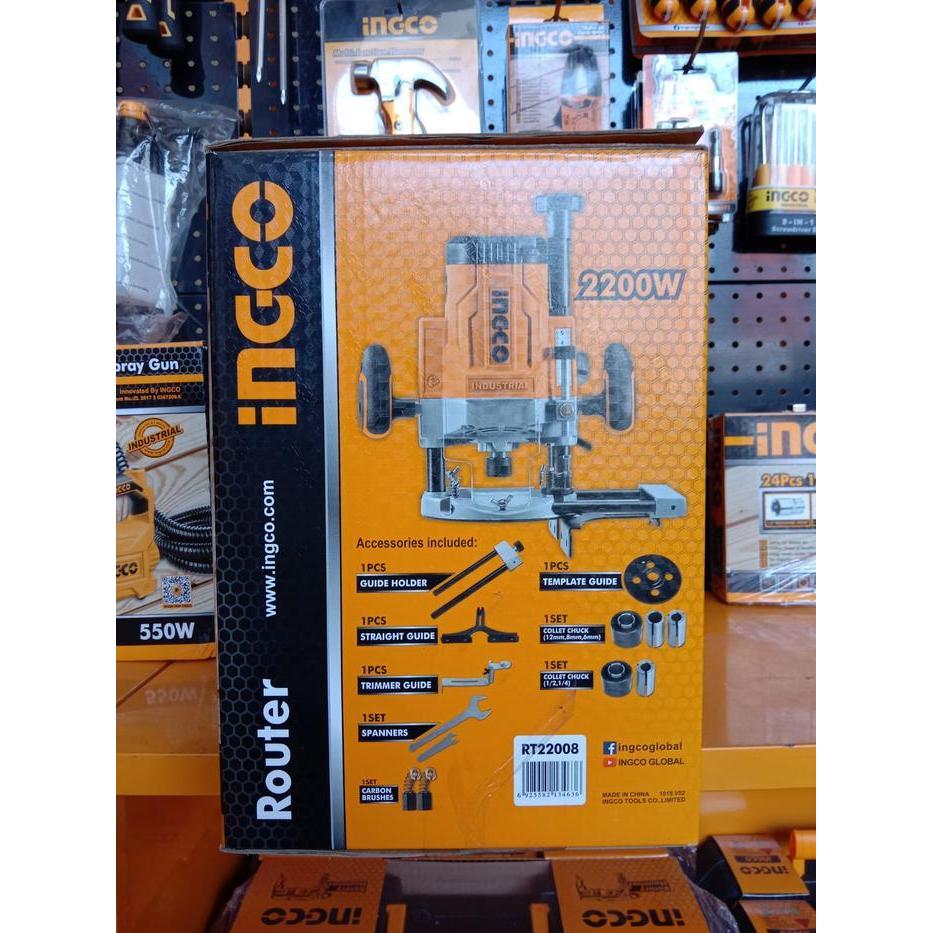 Jual RT22008 MESIN ROUTER MEJA INDUSTRIAL 2200WATT INGCO | Shopee Indonesia
