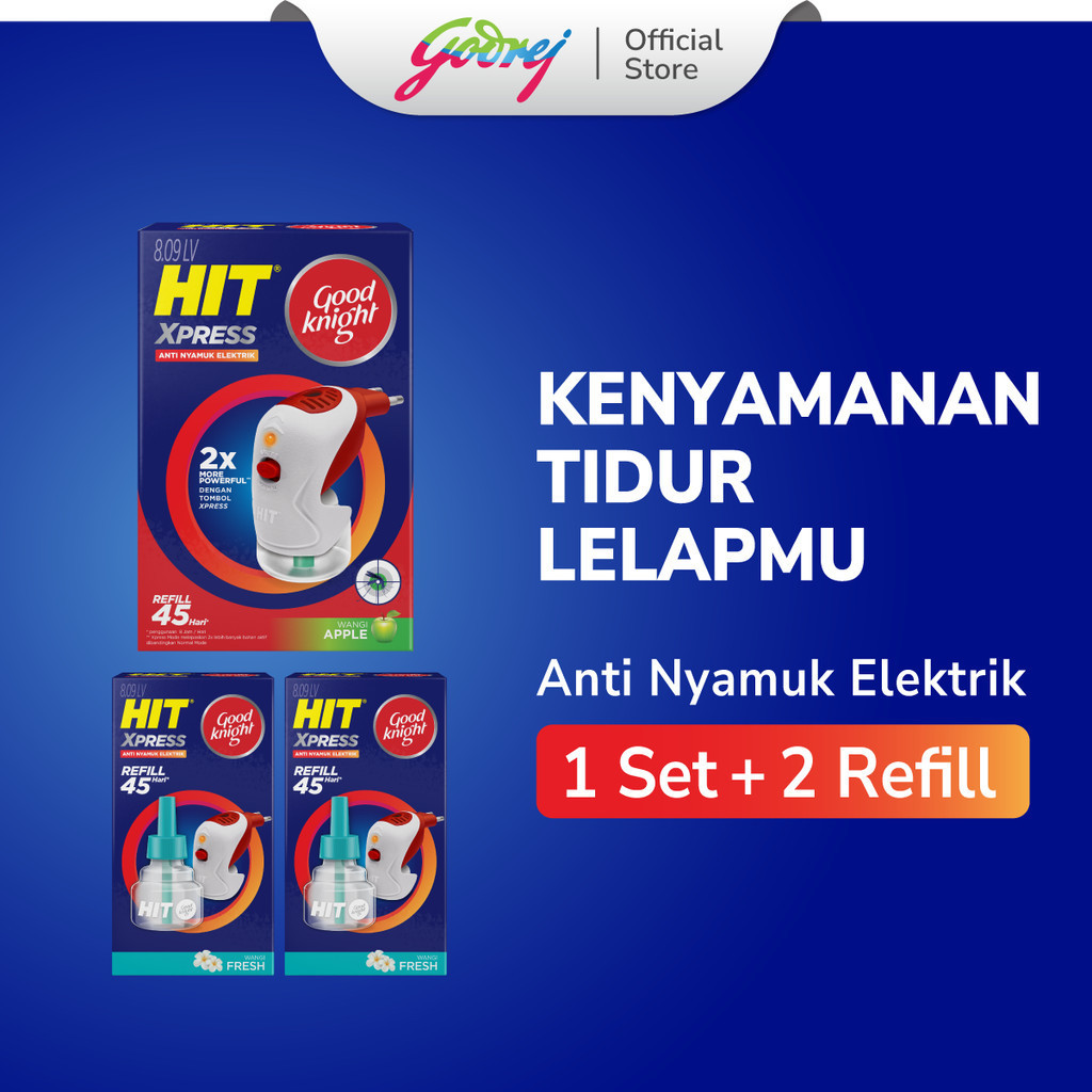 Jual Hit Good Knight Xpress Set + 2 Refill Fresh - Obat Nyamuk Elektrik ...