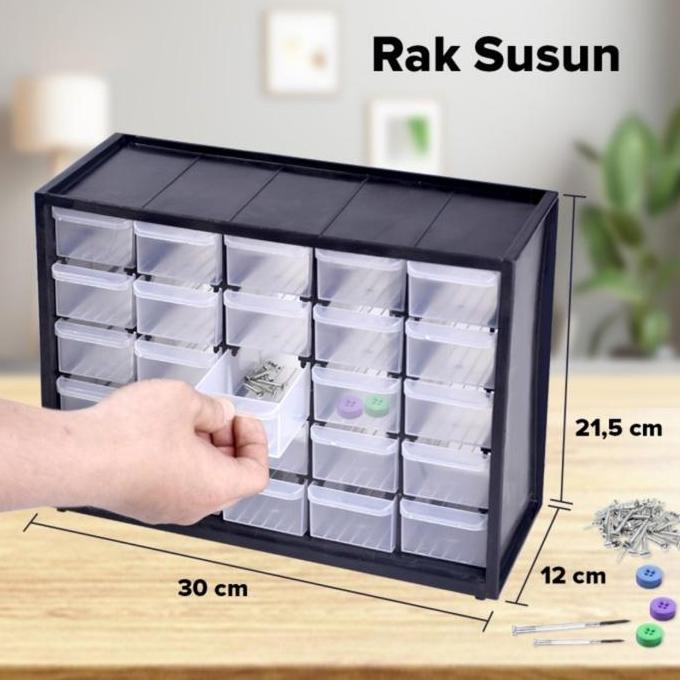 Jual TERBARU - Racco Rako Raco Laci Rak Komponen Kecil 25 Slot Plastik ...