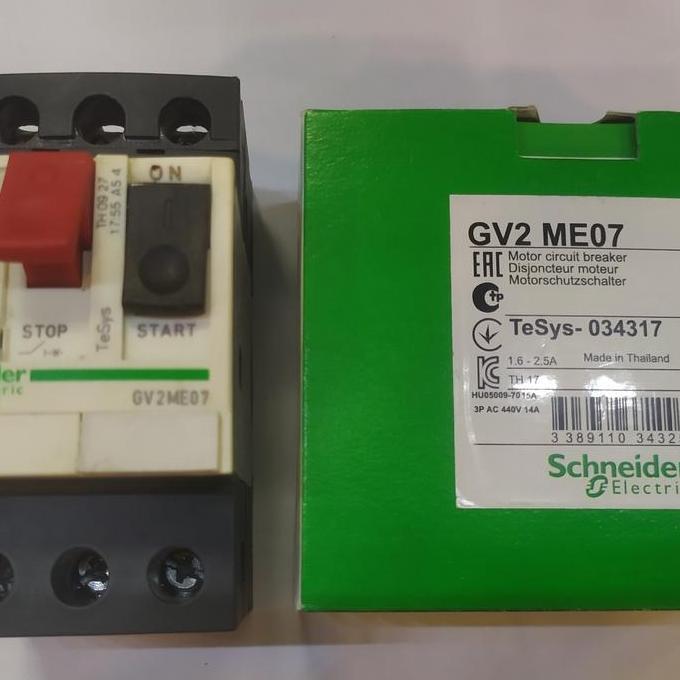 thumbnail image 2 of NOFUEL GV2ME08 Motor Circuit Breaker – 2.5-4A, 3 Pole, Manual Motor Starter, DIN Rail 2 of 4