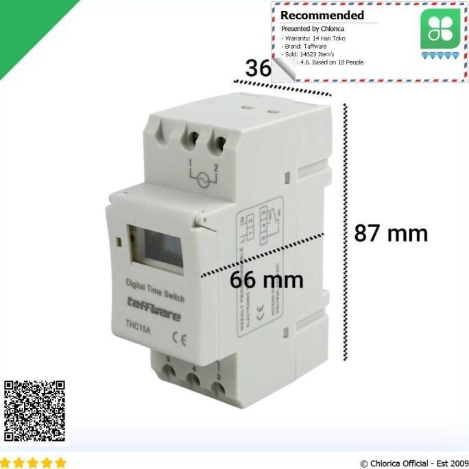 Jual New- Taffware Timer Programmable Time Switch Relay 16A 220V 2000W ...