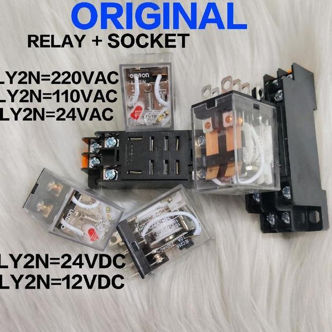 Jual RELAY PLUS SOCKET OMRON ORIGINAL LY2N 220VAC 10A 8pin/relay+socket ...