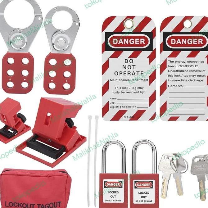 Jual $$] Lockout Tagout Kit, Hasps Safety Padlocks Circuit Breaker ...