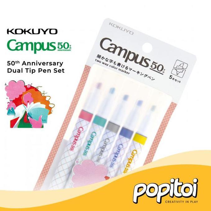 Jual Kokuyo Campus 50th Anniversary Mark+ Two Way Dual Tip Marking Pen ...